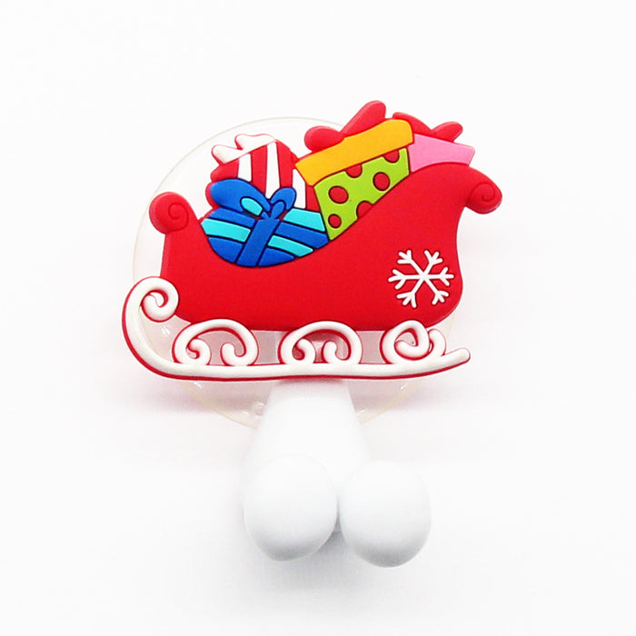 Wholesale Toothbrush Holder PVC Christmas Cute Cartoon Punch Free MOQ≥2 JDC-THR-ZhiL005