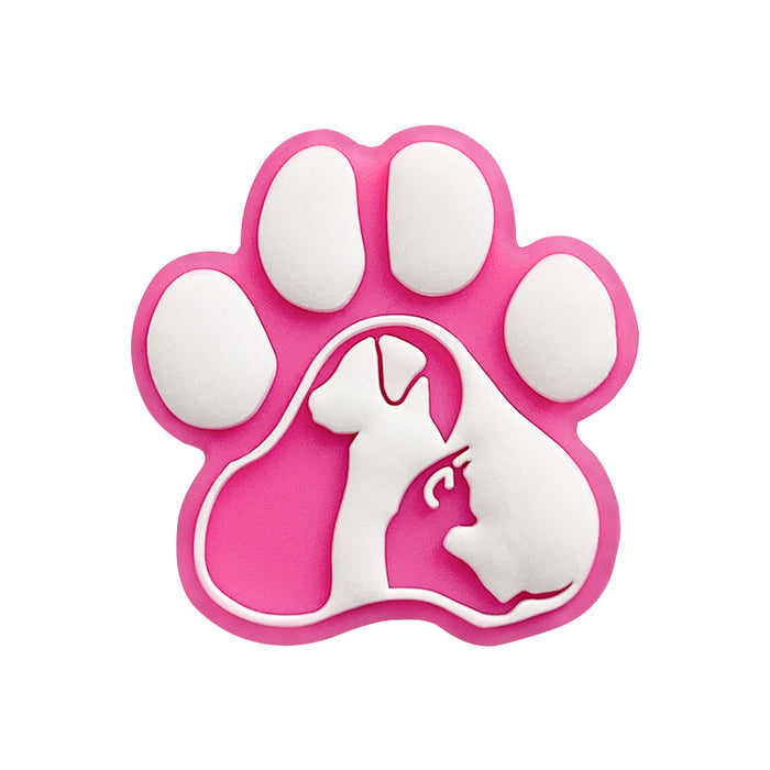 Wholesale 10PCS Creative Dog Paw Print Silicone Beads JDC-BDS-WDX055