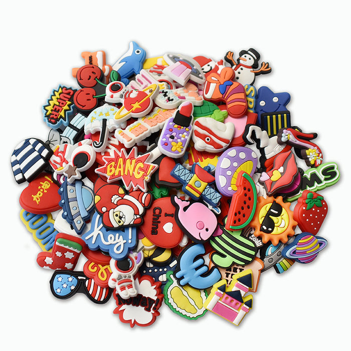 Wholesale Random 100pcs Cartoon Cute PVC DIY Accessories Croc Charms (M) JDC-CCS-XinQ007