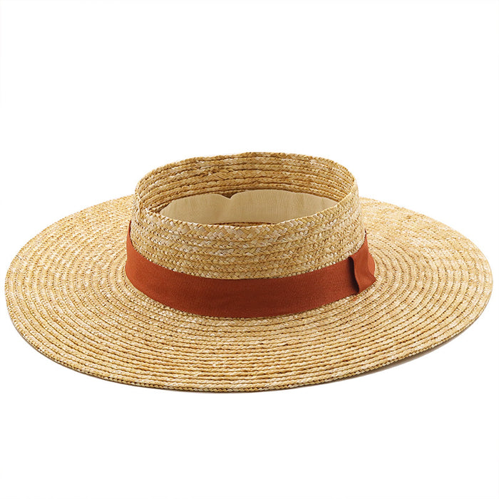 Wholesale hat spring summer leisure straw straw big brim empty top hat outdoor JDC-FH-XGuan001