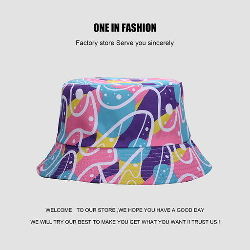 Jewelry WholesaleWholesale fisherman hat printing funny graffiti double sided sun hat JDC-FH-WanY005 Fashionhat 万莹 %variant_option1% %variant_option2% %variant_option3%  Factory Price JoyasDeChina Joyas De China