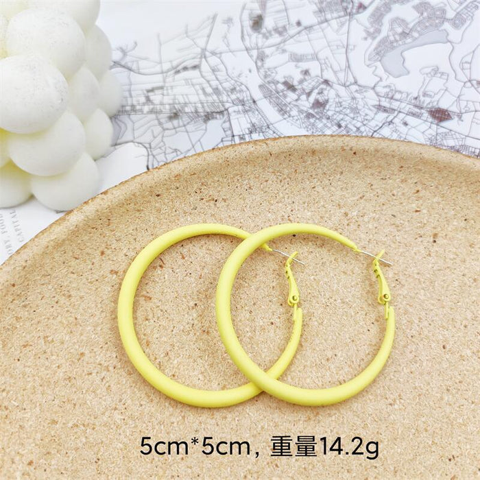 Jewelry WholesaleWholesale cream yellow S925 silver needle spray paint butterfly C circle square round earrings JDC-ES-FX010 Earrings 繁瑆 %variant_option1% %variant_option2% %variant_option3%  Factory Price JoyasDeChina Joyas De China