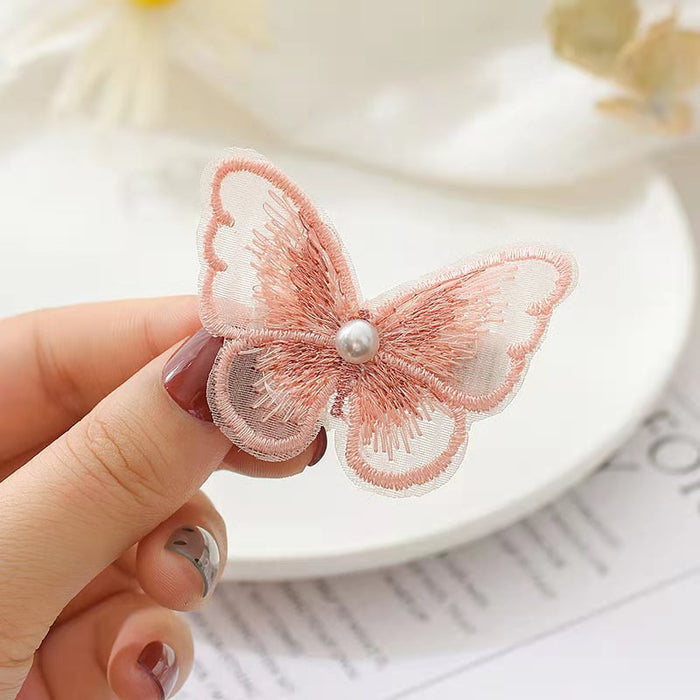 Jewelry WholesaleWholesale pearl Butterfly Girl Hair Clip JDC-HC-YiL003 Hair Clips 艺麟 %variant_option1% %variant_option2% %variant_option3%  Factory Price JoyasDeChina Joyas De China