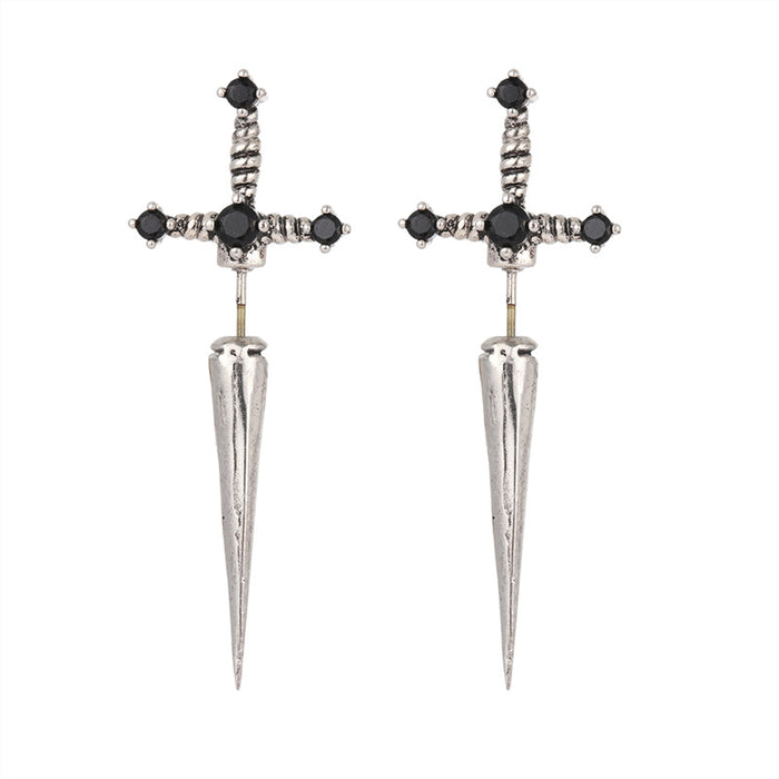 Wholesale Earrings Alloy Sword Ear Stud Dagger JDC-ES-DLN001