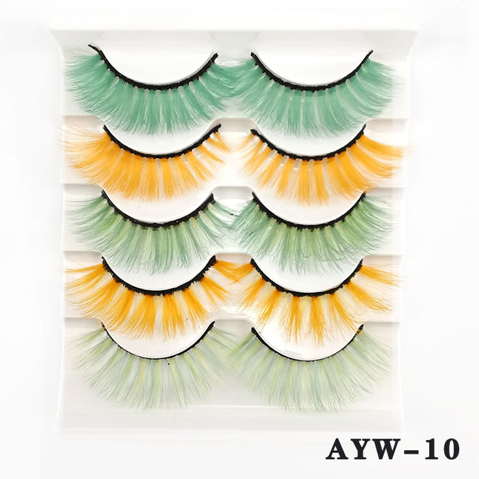 Jewelry WholesaleWholesale Color Messy False Eyelashes 5 Pairs Pack JDC-EY-LDian001 eyelashes 靓点 %variant_option1% %variant_option2% %variant_option3%  Factory Price JoyasDeChina Joyas De China