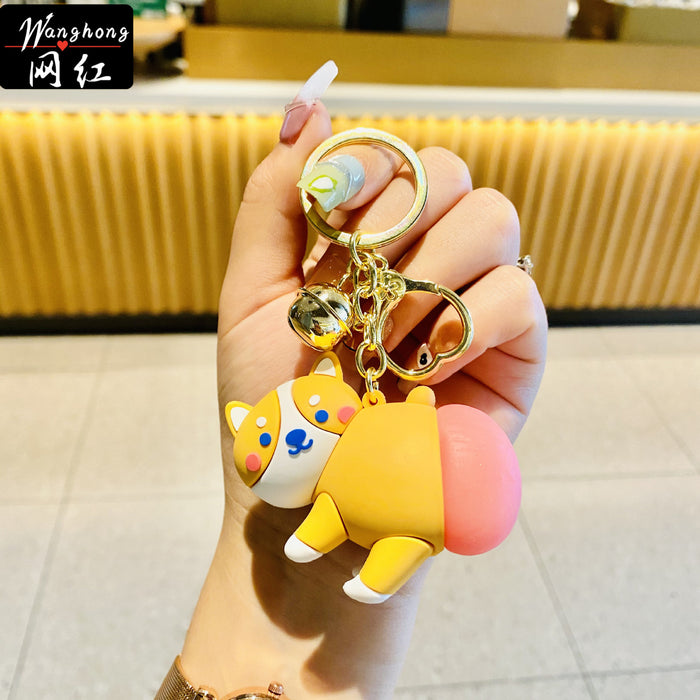 Wholesale Keychains PVC Metal Cute Animals Decompression (M) MOQ≥2 JDC-KC-Wangh006