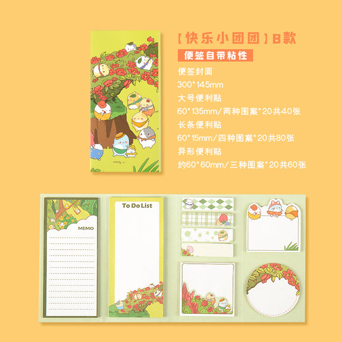 Wholesale Double Adhesive Paper Cartoon Boxed Notes Stickers MOQ≥2 JDC-ST-chsh003