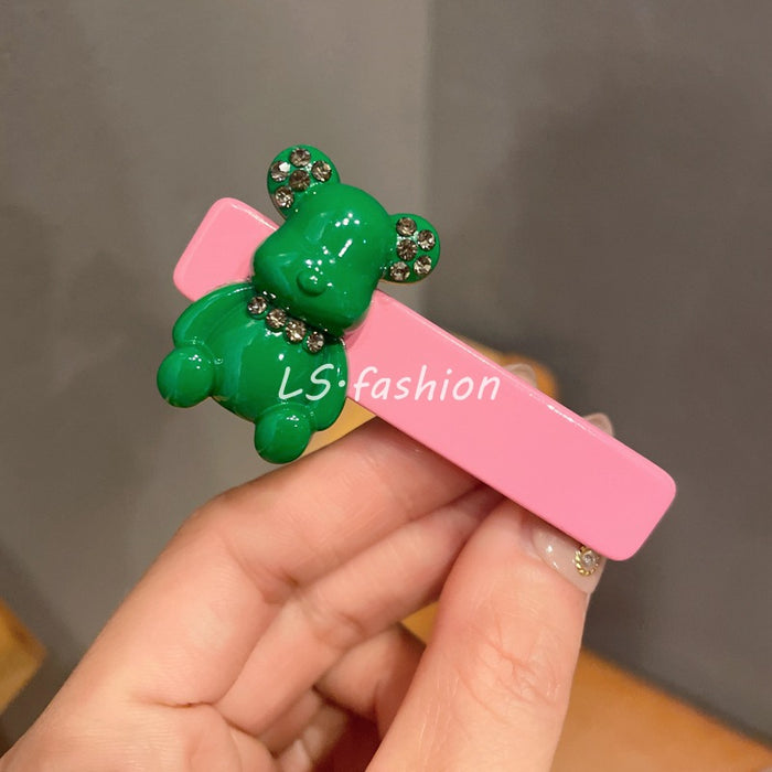 Wholesale wrong color age reduction bear hairpin hair rope  JDC-HS-LiS008