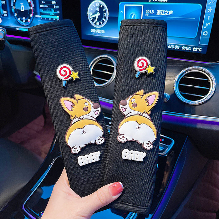 Wholesale Car Seat Belt Shoulder Guard Ice Silk Cute Cartoon MOQ≥2 JDC-CA-YueRan001