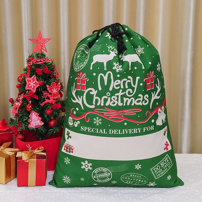 Wholesale Gift Bag Christmas Gift Bag Cotton Canvas Drawstring MOQ≥10 JDC-GB-HaiK002