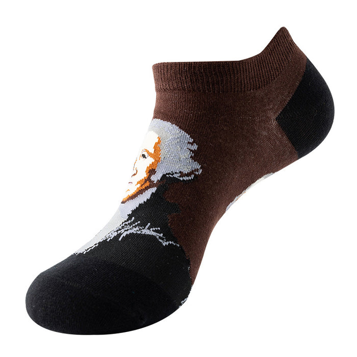 Wholesale shallow mouth cotton thin socks cotton trendy breathable MOQ≥2 JDC-SK-XinXi002