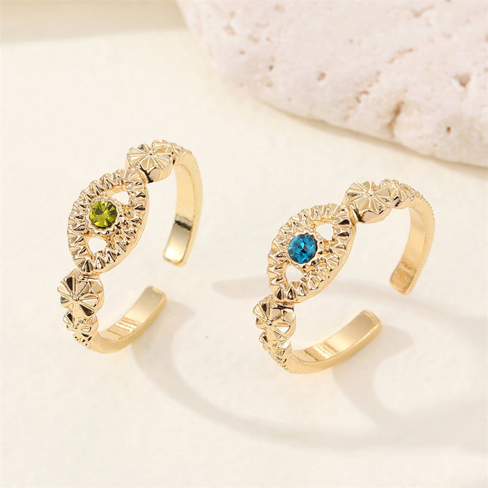 Jewelry WholesaleWholesale Rhinestone Alloy Devil's Eye Adjustable Ring MOQ≥3 JDC-RS-Juej005 Rings 觉际 %variant_option1% %variant_option2% %variant_option3%  Factory Price JoyasDeChina Joyas De China