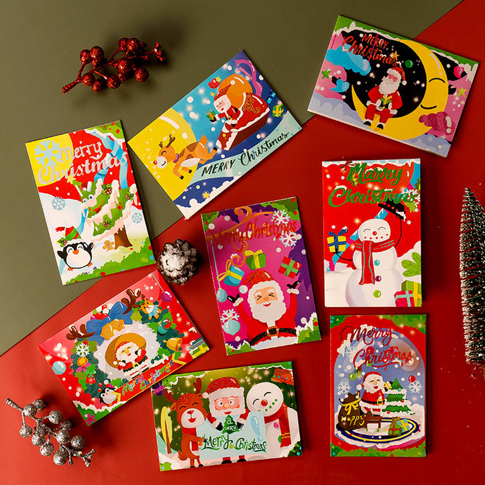 Wholesale Greeting Cards Christmas Greeting Cards Creative Crystal MOQ≥10 JDC-GC-YiHONG004