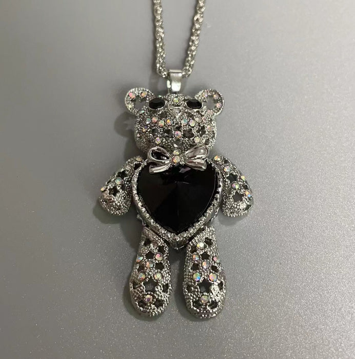 Wholesale alloy cute cartoon crystal sweater chain neck trimming high -end JDC-NE-Shiyi001