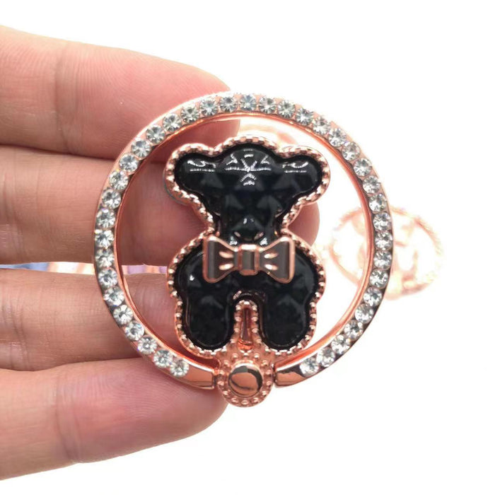 Wholesale Grips Zinc Alloy Bear Cartoon Mobile Phone Ring Buckle Paste MOQ≥2 JDC-PS-AKK002