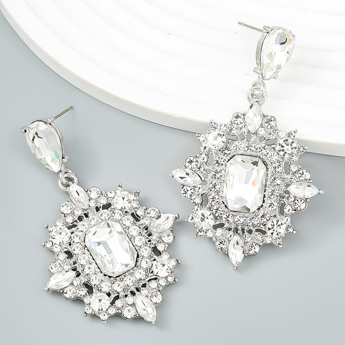 Wholesale Earrings Alloy Diamond Pendant Earrings JDC-ES-JL1045