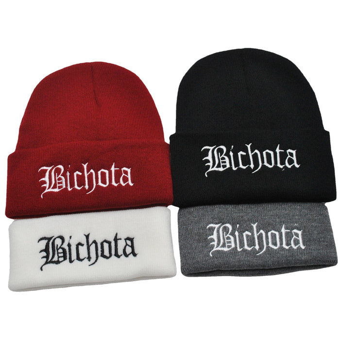 Wholesale Hat Acrylic Letter Embroidery Winter Warm Knit Hat JDC-FH-XRong018