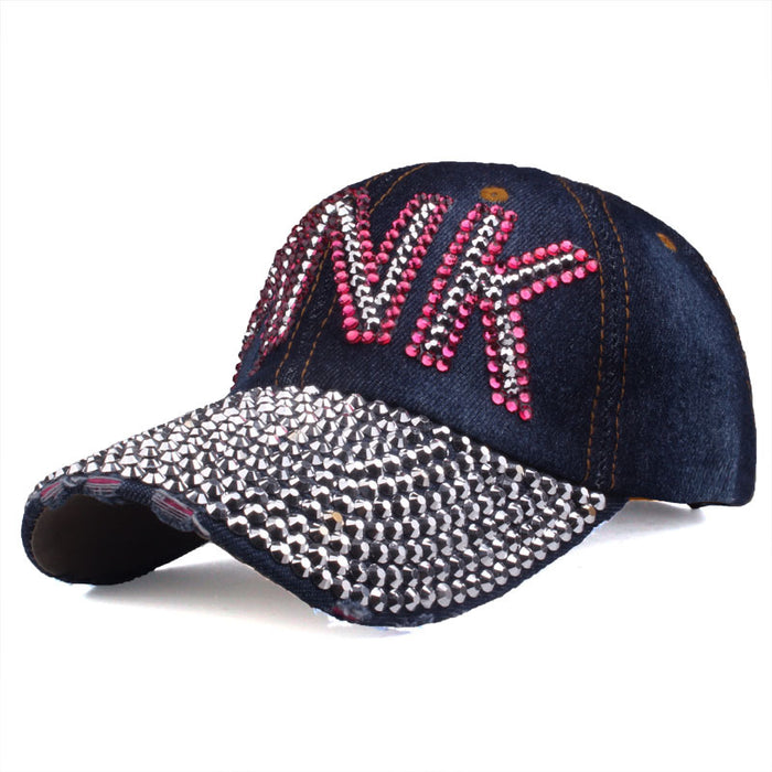 Wholesale Diamond Baseball Cap PINK Letter Peaked Cap MOQ≥2 JDC-FH-TMa004