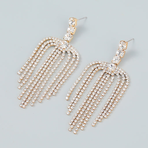 Jewelry WholesaleWholesale tassel palm tree shape diamond set alloy earrings JDC-ES-JL947 Earrings 氿乐 %variant_option1% %variant_option2% %variant_option3%  Factory Price JoyasDeChina Joyas De China