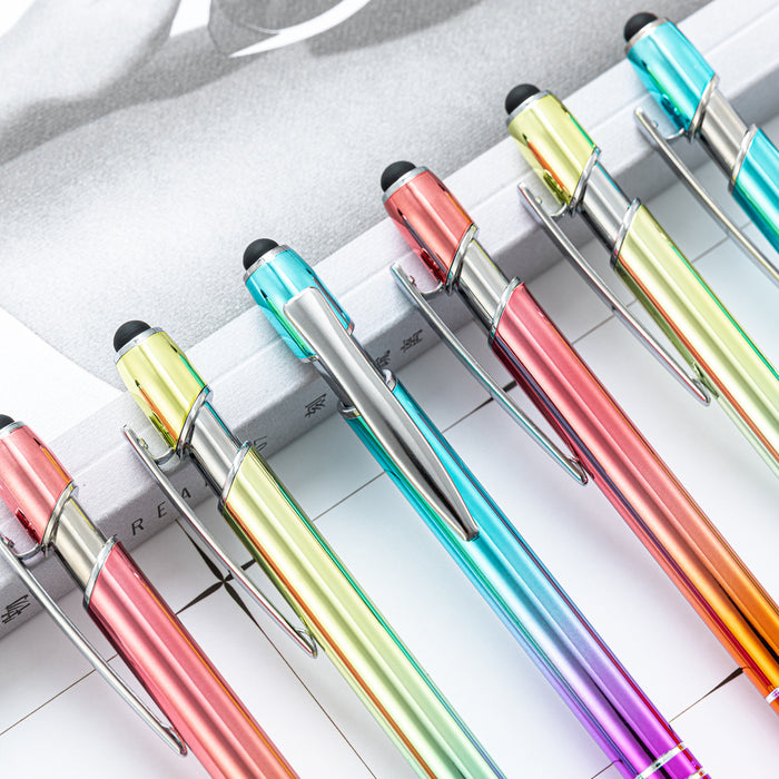 Wholesale Gradient Color Press Metal Ballpoint Pen MOQ≥2 JDC-BP-Huah052