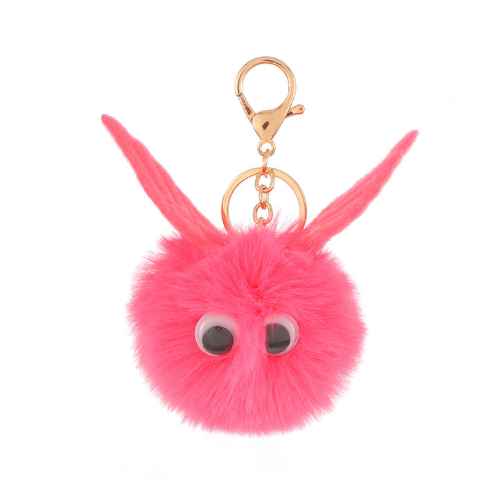 Wholesale Keychain Plush Cloth Cute Cartoon Cat Hair Ball Pendant MOQ≥2 JDC-KC-PRY020