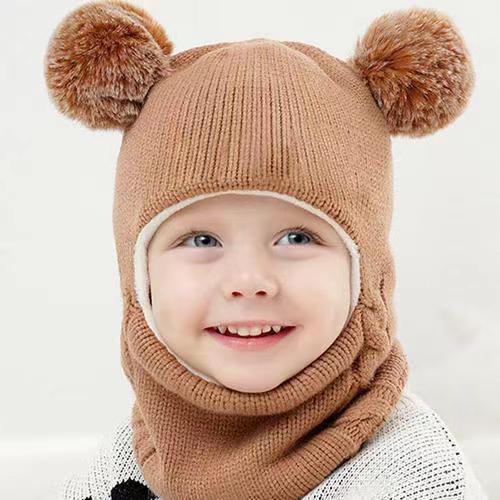 Wholesale Hat Cotton Winter Warm Face Mask Hat Bib One JDC-FH-GSGM004