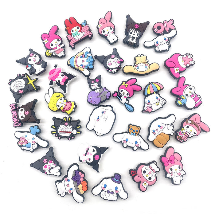 Wholesale set of 30 Cartoon Cute PVC DIY Accessories Croc Charms (M) MOQ≥3 JDC-CCS-WanX032