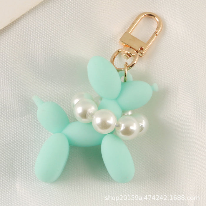 Jewelry WholesaleWholesale Silicone Pearl Balloon Dog Keychain JDC-KC-YiHan008 Keychains 伊菡 %variant_option1% %variant_option2% %variant_option3%  Factory Price JoyasDeChina Joyas De China