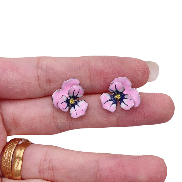 Wholesale Earrings Alloy Super Fairy Retro Flower Stud Earrings JDC-ES-Nina008