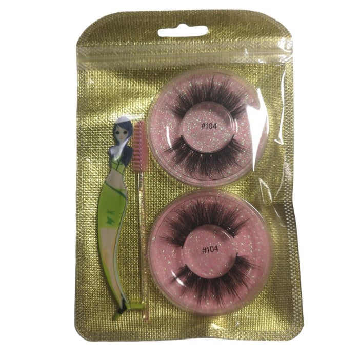 Wholesale 3d False Eyelashes Natural Thickness 2 Pairs Combination Makeup Tools JDC-EY-LanJL012