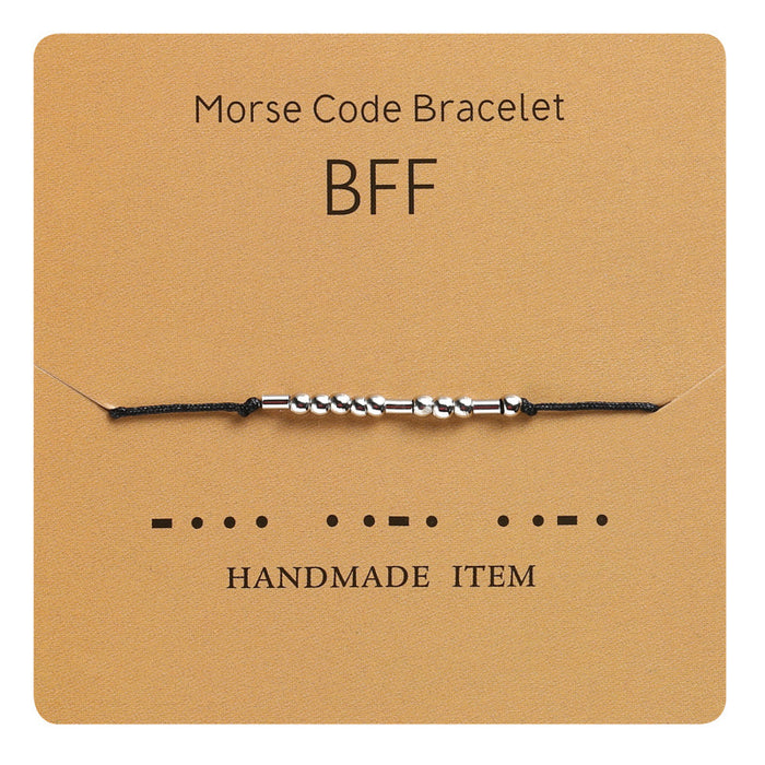 Wholesale Morse Code Alphanumeric Couple Bracelet JDC-BT-JiuL012