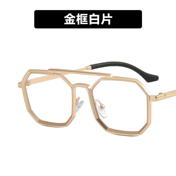 Wholesale Steampunk Double Bridge Sunglasses Men Polygon JDC-SG-KD169