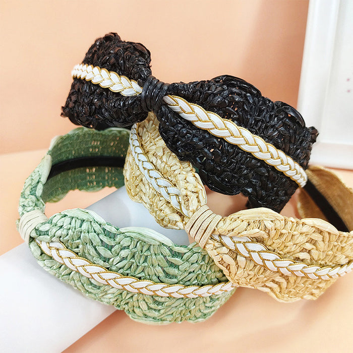 Wholesale Headband Straw Weave JDC-HD-ChaoX005