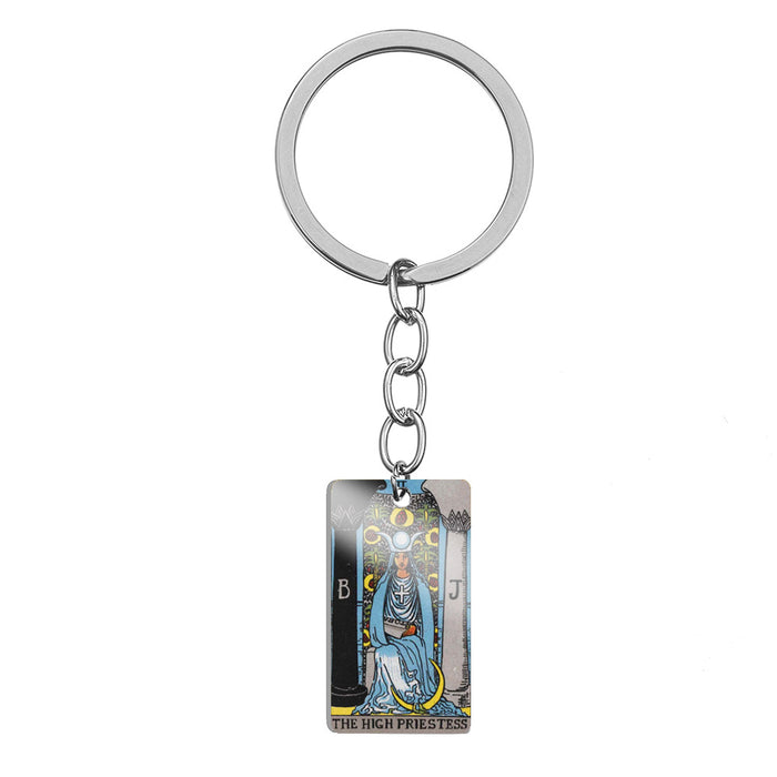 Wholesale Tarot Color Stainless Steel Keychain MOQ≥2 JDC-KC-HuanYu003