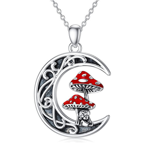 Jewelry WholesaleWholesale jewelry design fashion unique moon red mushroom necklace MOQ≥2 JDC-NE-zhuyue007 Necklaces 逐越 %variant_option1% %variant_option2% %variant_option3%  Factory Price JoyasDeChina Joyas De China