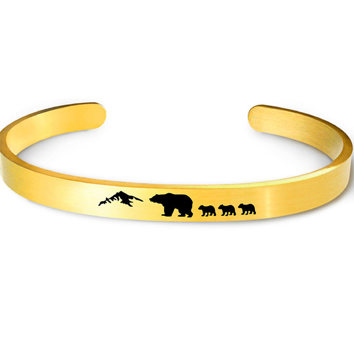 Jewelry WholesaleWholesale gold stainless steel bear father's Day gift Bracelet JDC-BT-ganggu010 Bracelet 钢古 %variant_option1% %variant_option2% %variant_option3%  Factory Price JoyasDeChina Joyas De China