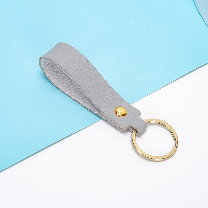 Wholesale Keychains PU Leather Car Simple Solid Color JDC-KC-XingR003