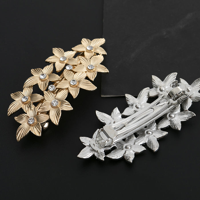 Wholesale Hair Clips Alloy Electroplating Vintage Luxury Metal Texture Leaves JDC-HC-Jingjie021