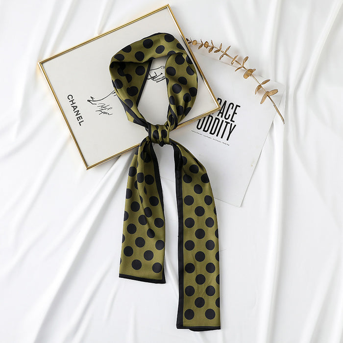 Jewelry WholesaleWholesale Long Printed Simulated Silk Ribbon Small Scarf MOQ≥2 JDC-SS-SYue001 Silk Scarf 丝悦 %variant_option1% %variant_option2% %variant_option3%  Factory Price JoyasDeChina Joyas De China