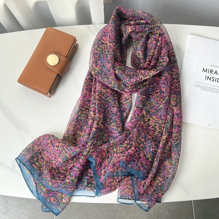 Wholesale Silk Scarf You Soft Yarn Summer Sunscreen Shawl MOQ≥2 JDC-SS-SiYa001