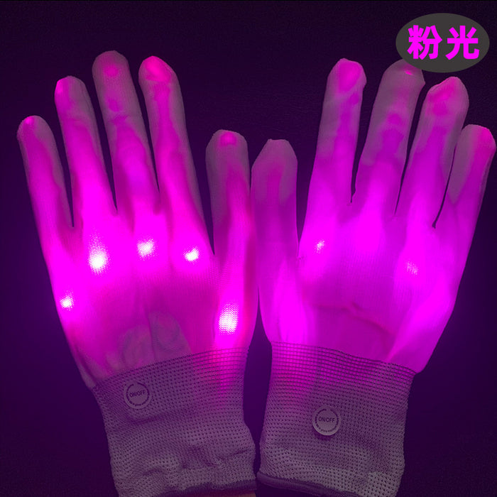 Wholesale Toy Halloween Glowing Gloves Led Glitter MOQ≥2 JDC-FT-Huand001