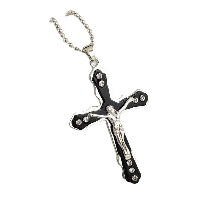 Wholesale Cross Pendant Titanium Steel Necklace JDC-NE-HuaiL004