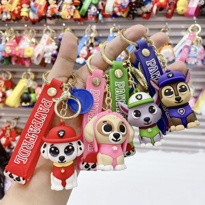 Wholesale Cartoon Dog Soft Rubber Alloy Cute Keychain (M) MOQ≥2 JDC-KC-JuShu007