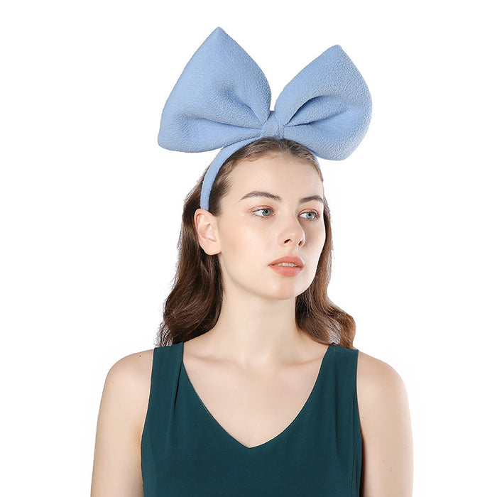 Wholesale Headband Plush Big Bow Cute Exaggerated MOQ≥3 JDC-HD-ZhenY001