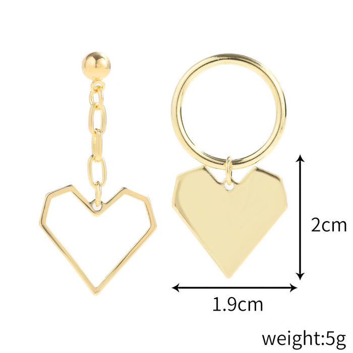 Wholesale Earrings Alloy Exaggerated Love Full of Diamonds JDC-ES-ManY027