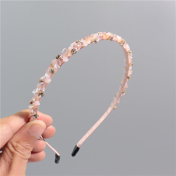 Jewelry WholesaleWholesale hand-threaded crystal bright diamond hair band Jane JDC-HD-ZC001 Headband 智承 %variant_option1% %variant_option2% %variant_option3%  Factory Price JoyasDeChina Joyas De China