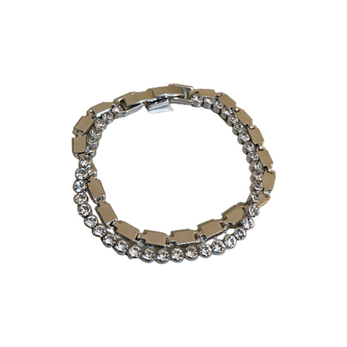 Wholesale diamond-studded buckle double-layer fashion temperament bracelet JDC-BT-BY034