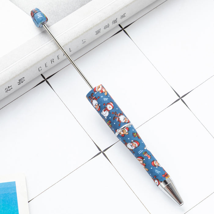 Wholesale DIY Beadable Pens Cow Print Leopard Print Christmas Plastic Pen DIY for Beaded JDC-PN-HuaH006