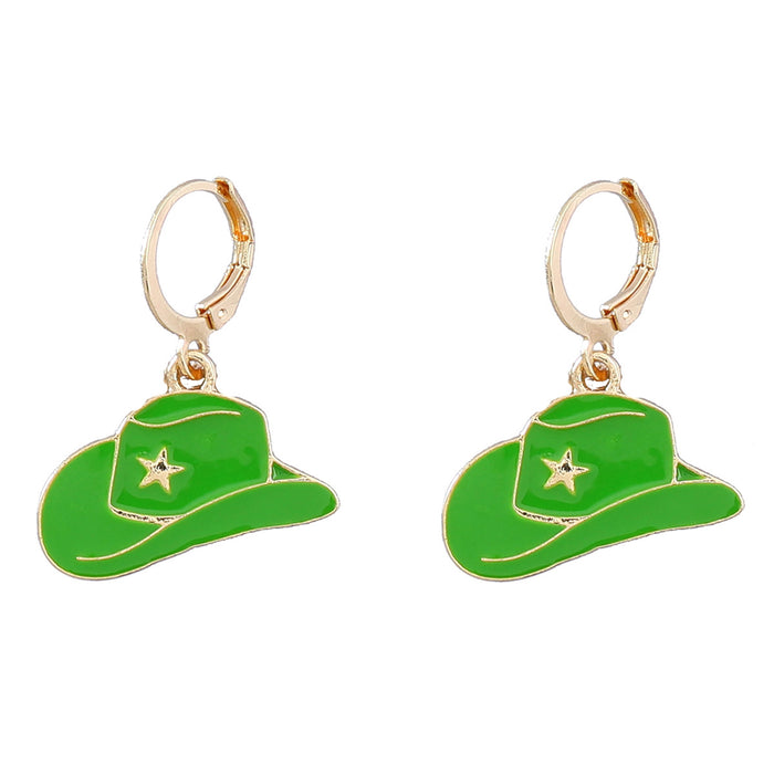 Wholesale Earrings Alloy Drip Cowboy Hat Fashion JDC-ES-JL1054