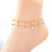 Jewelry WholesaleWholesale Glossy Flower Zircon Anklet 18k Gold Titanium Steel JDC-AS-WeiNS004 Anklets 唯奈斯 %variant_option1% %variant_option2% %variant_option3%  Factory Price JoyasDeChina Joyas De China